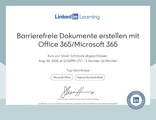 Barrierefreie Dokumente erstellen mit Office 365/Microsoft 365